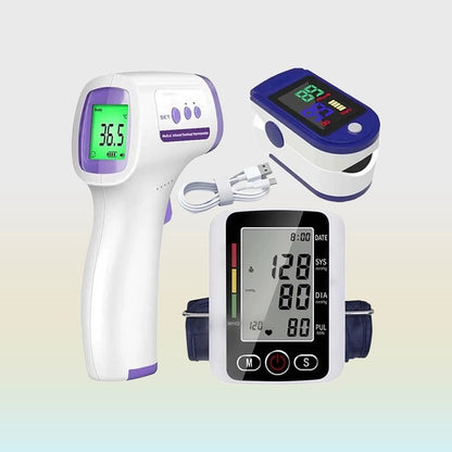Digital Blood Pressure Monitor Kit + Thermometer & Oximeter - Karterly