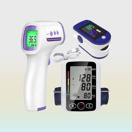 Digital Blood Pressure Monitor Kit + Thermometer & Oximeter - Karterly